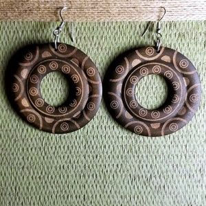 Wooden Dangle Earrings